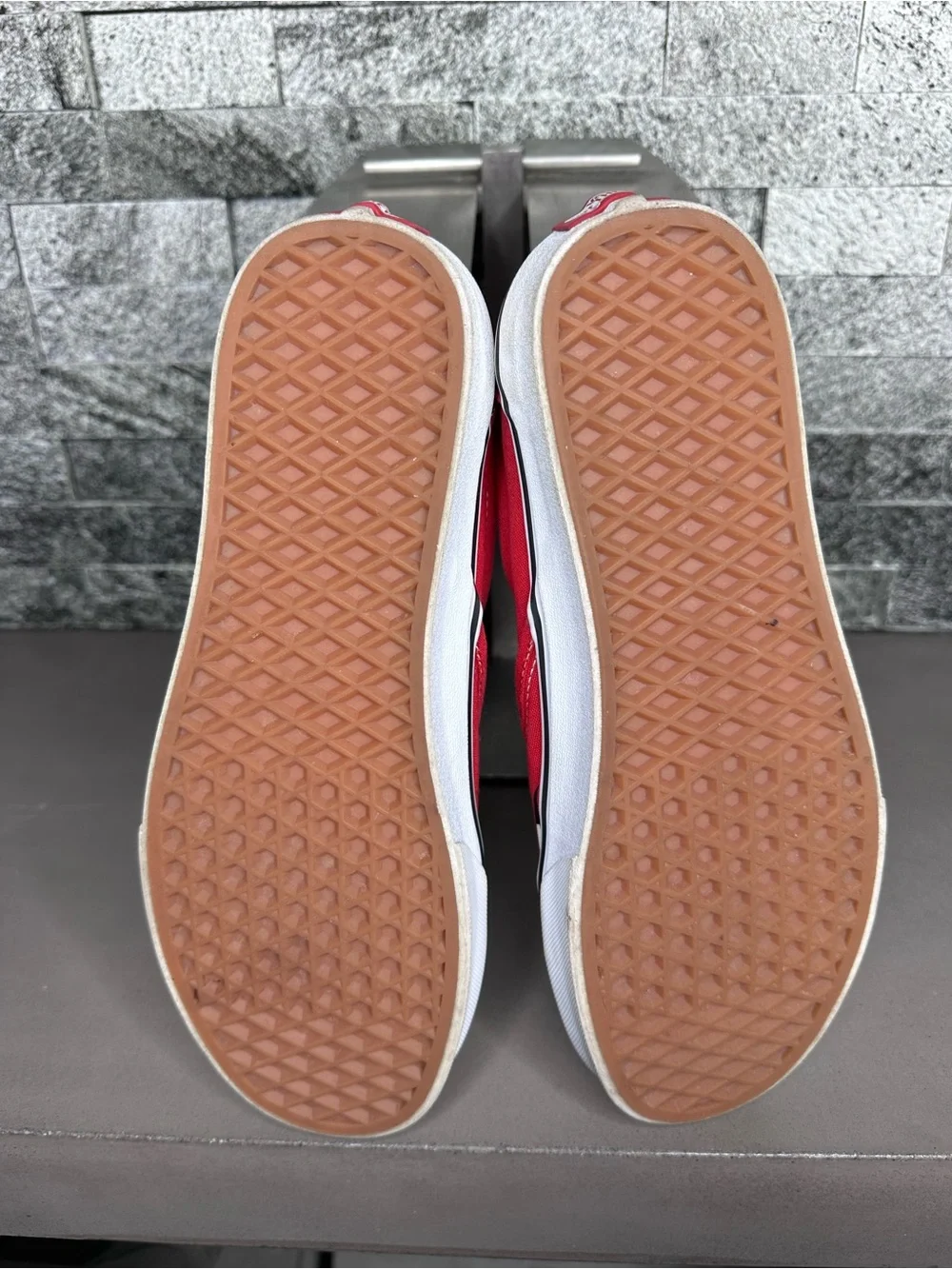 Vans Classic Slip-on Checker Flame Racing Red M9.5/W11